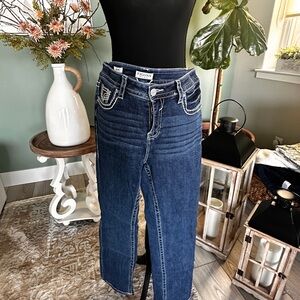 Vigoss Women's Dark Blue Straight Leg Jeans